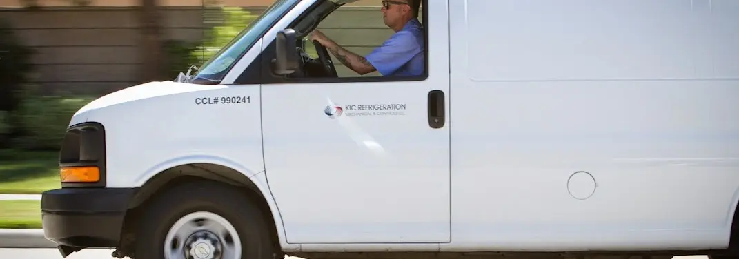 KIC Refrigeration service vehicle serving Fairport area